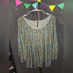 💙🧡 Paisley Long Sleeve Blouse ✨️